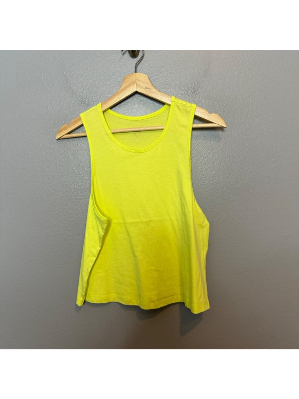 JOHNNY WAS CALME scoop neck neon yellow tank size S